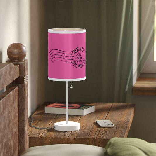 Pink Paris Inspired Lamp on a Stand, US|CA plug