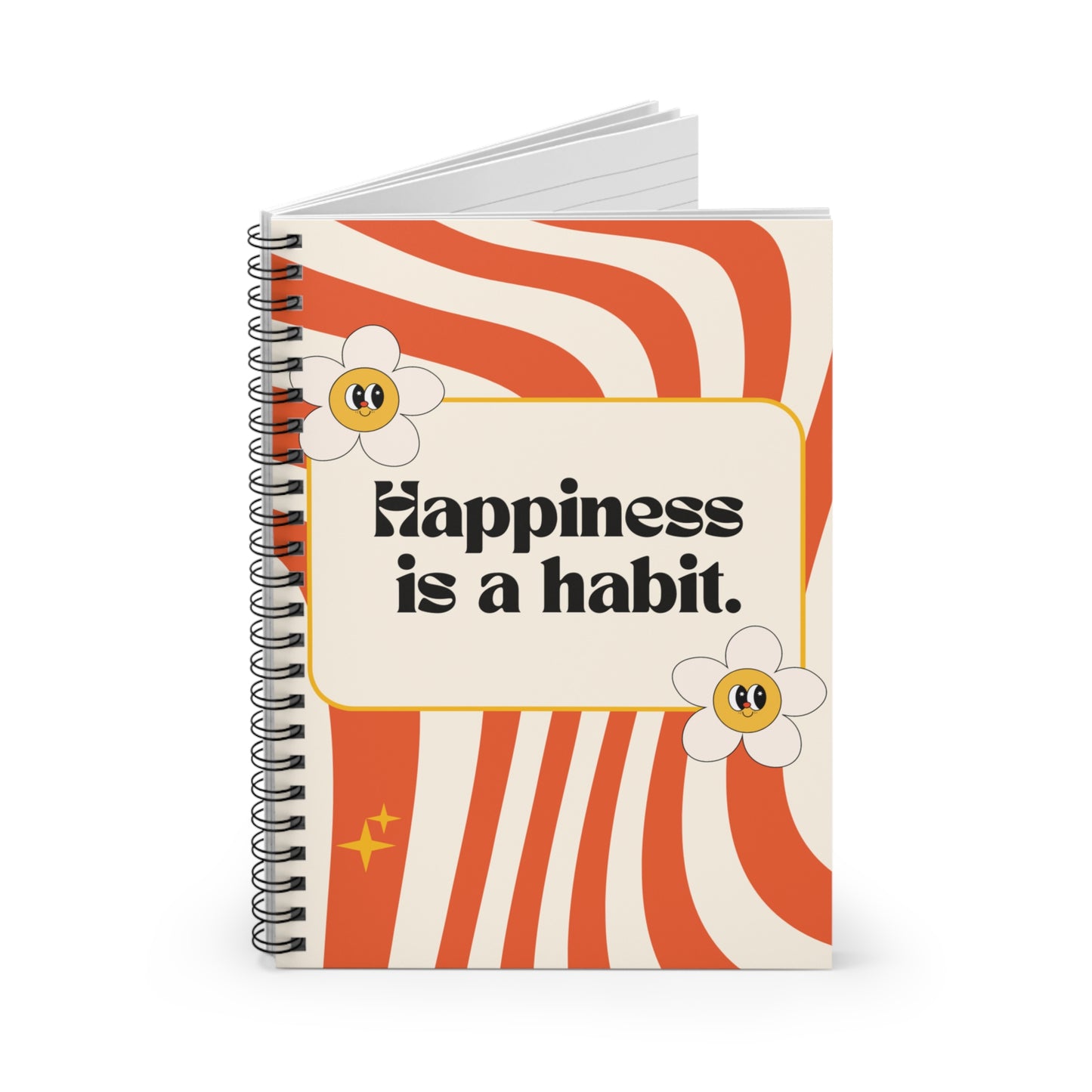 Happiness is a Habit Spiral Notebook - Ruled Line