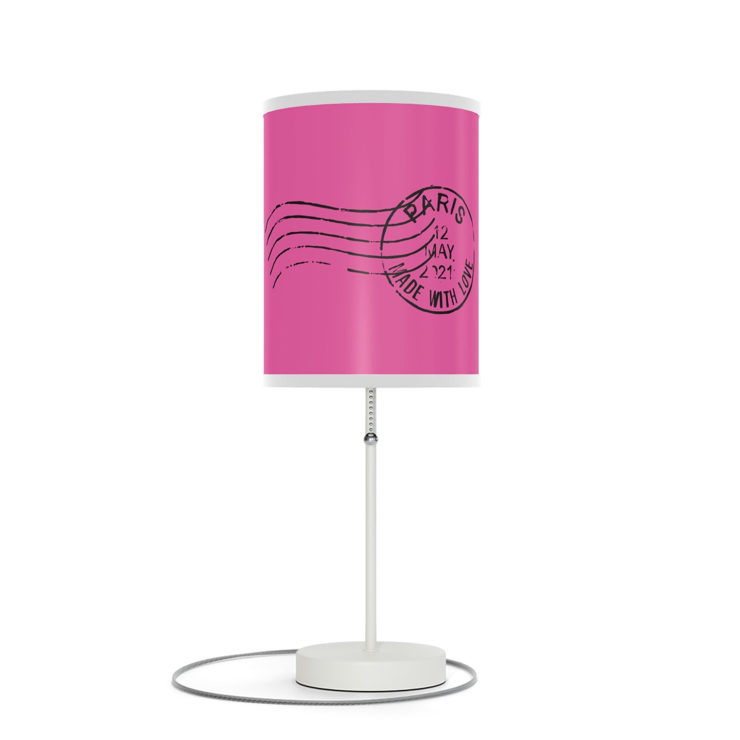 Pink Paris Inspired Lamp on a Stand, US|CA plug