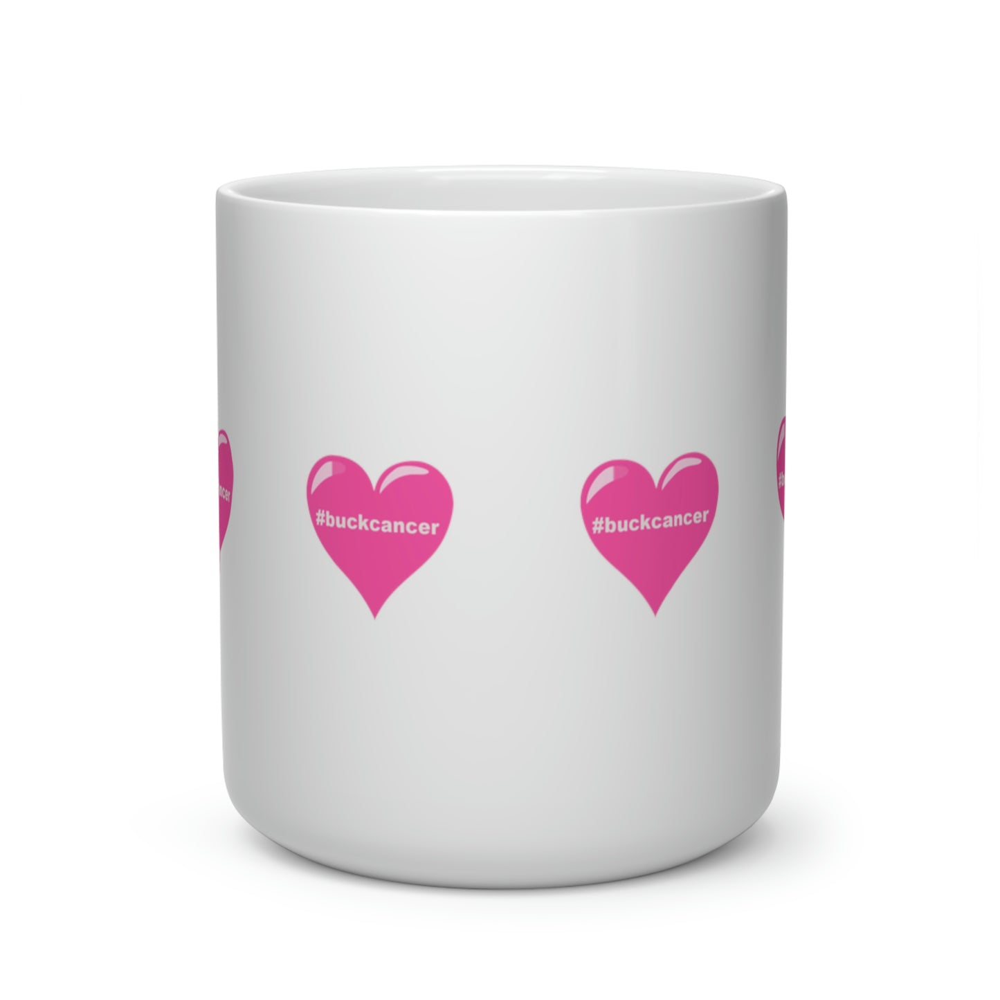 Heart Shape #Buckcancer Mug