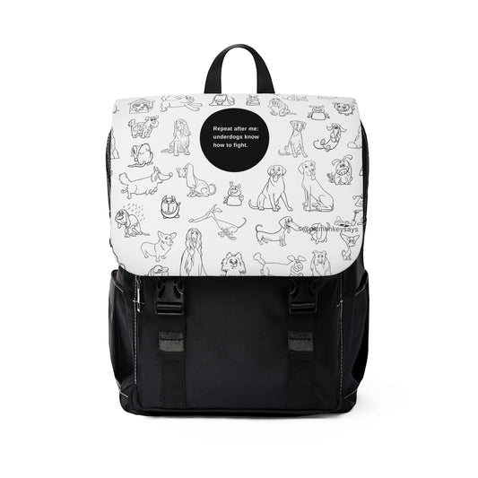 "Underdogs know how to fight" Unisex Casual Shoulder Backpack