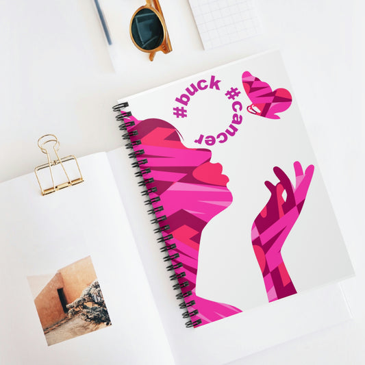 Spiral Notebook for Women with Cancer - Ruled Line