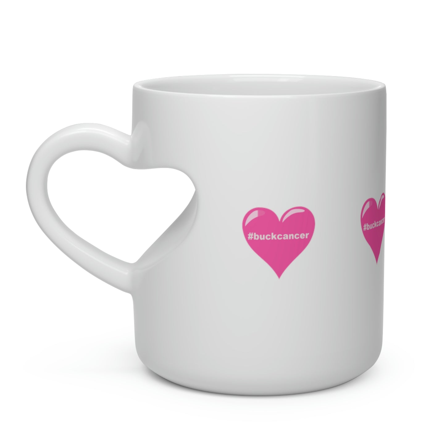 Heart Shape #Buckcancer Mug